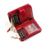 PETERSON skórzany portfel damski PTN PL-602 Red ochrona RFID